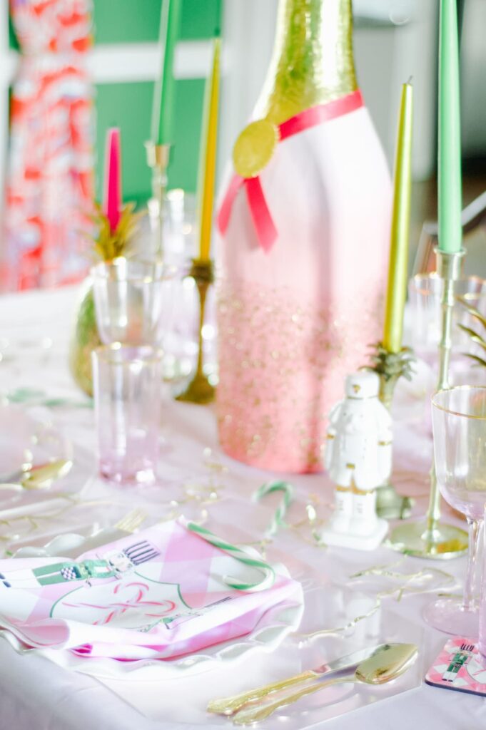 My pink Christmas tablesetting 